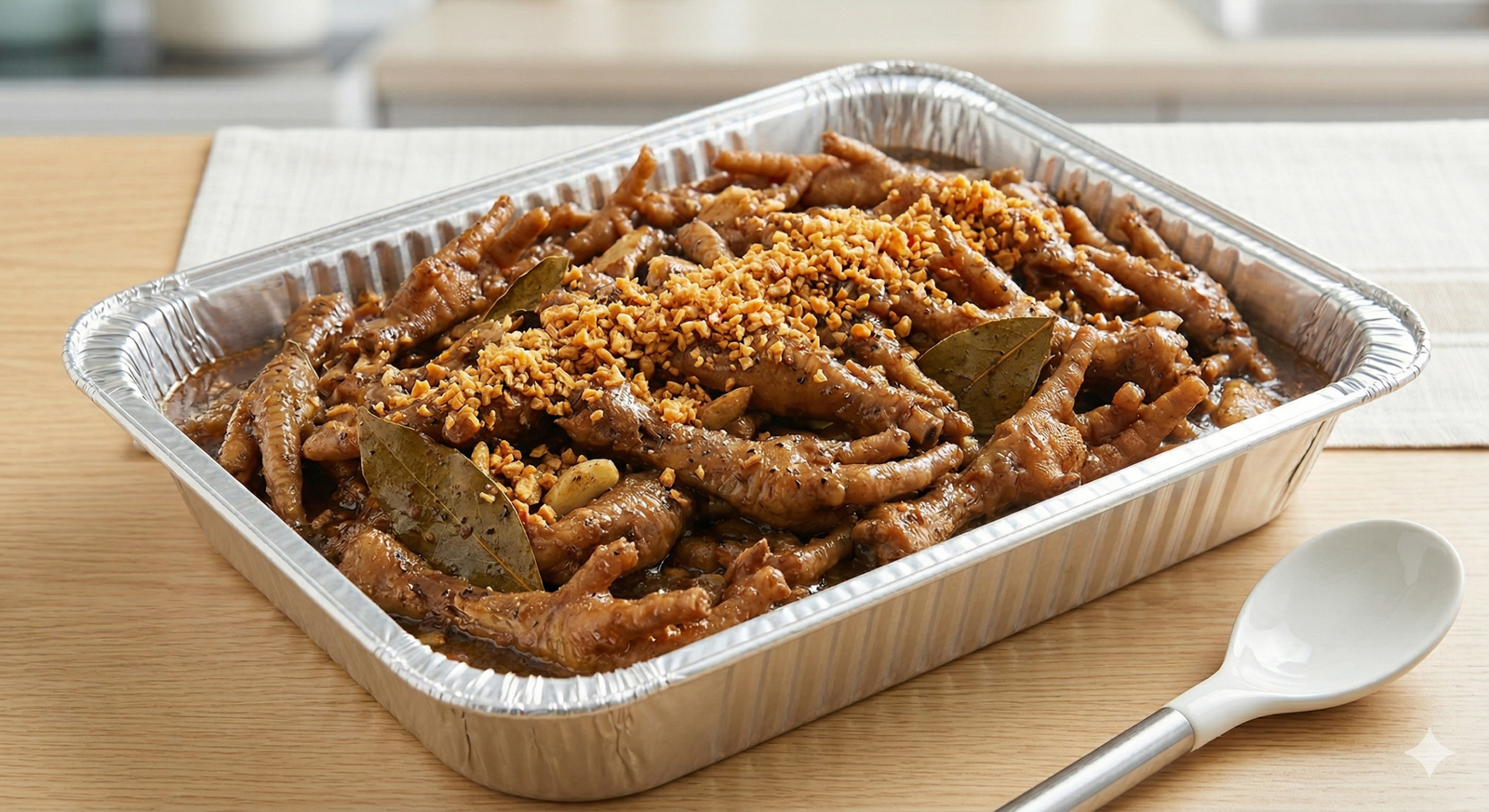 CHICKEN FEET ADOBO party tray.
