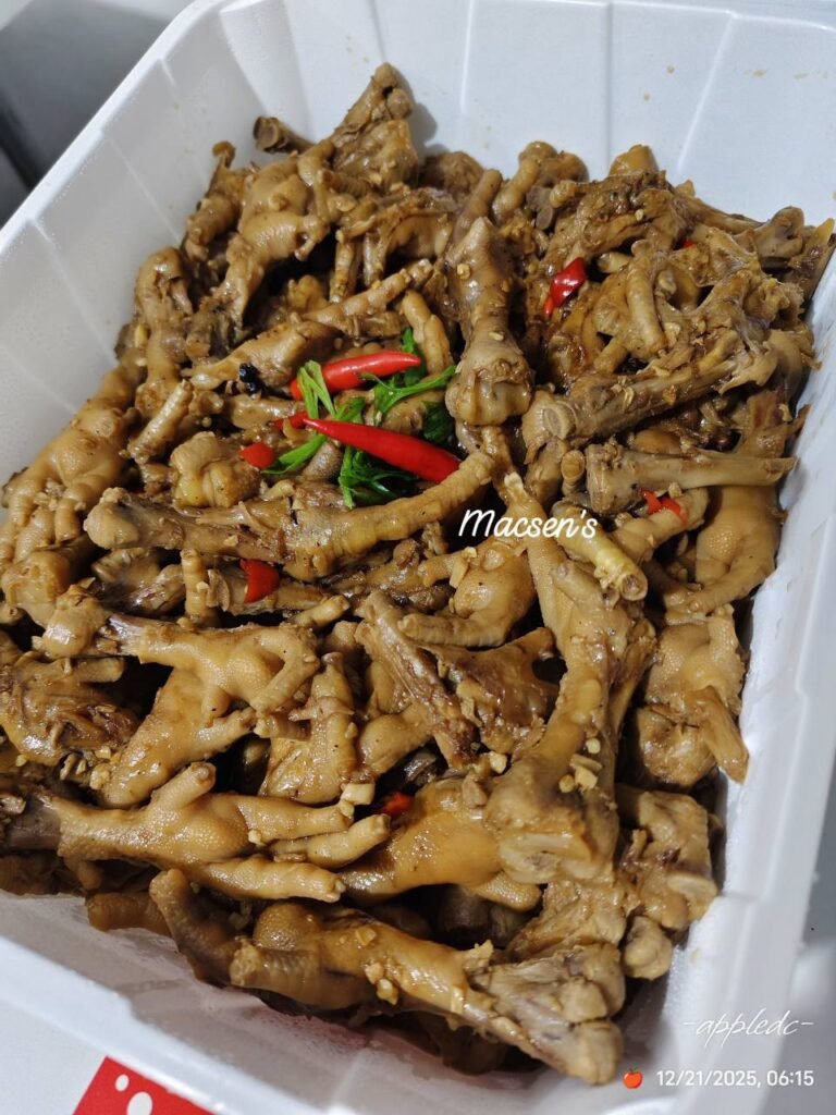 chicken feet adobo party tray