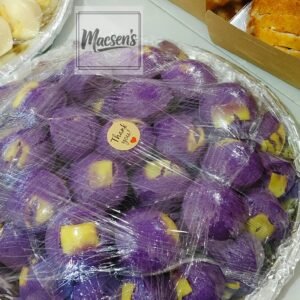 50 pieces ube cheese on a bilao