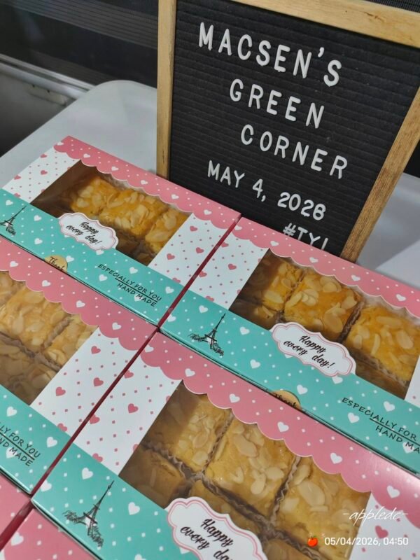 Caramel bars in a box